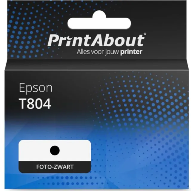 PrintAbout Huismerk Epson T8041 Inktcartridge Foto-zwart