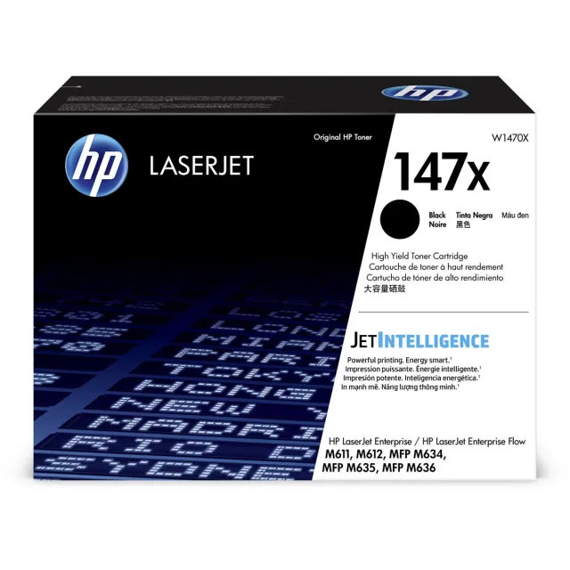 Hp toner 147X, 25.200 pagina's, OEM W1470X, zwart