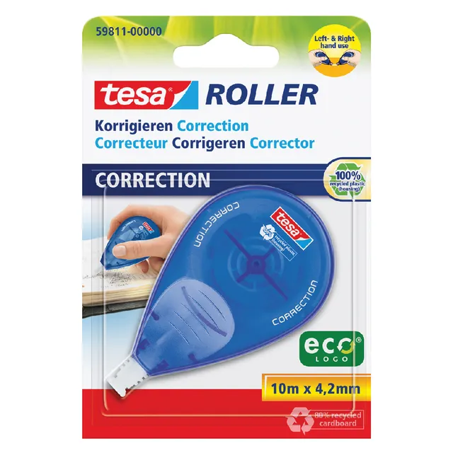 Tesa Correctietape tesa® ecoLogo® rechts & linkshandig 10mx4,2mm blister
