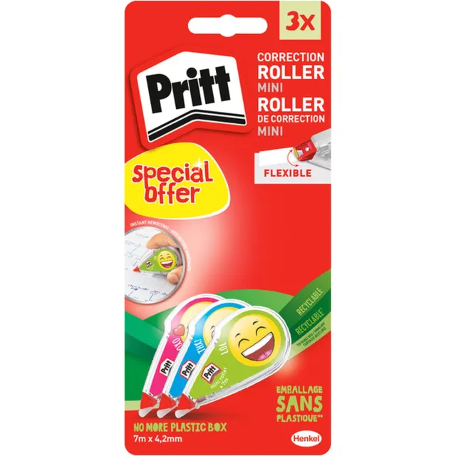 Pritt Correctietape pritt mini flex 4.2mm emoji 2+1 | 10 stuks Wit