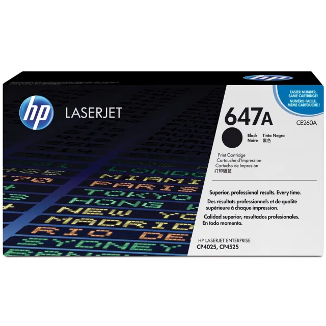Hp toner 647A, 8 500 pagina's, OEM CE260A, zwart