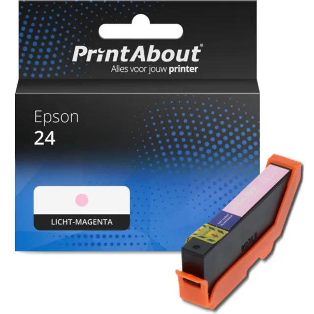 PrintAbout huismerk Inktcartridge 24 (C13T24264012) Licht-magenta geschikt voor Epson