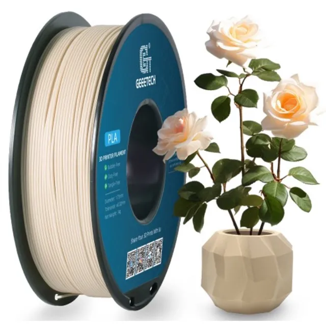 Geeetech Wood PLA Filament 1KG Incl. Spoel – Houtkleur 1.75MM 3D Printer Filament Beige