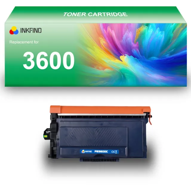 INKFIND TN-3600 tonercartridge compatibel met Brother 3600 TN3600 TN-3600 - 1-pack Zwart Zwart x 1