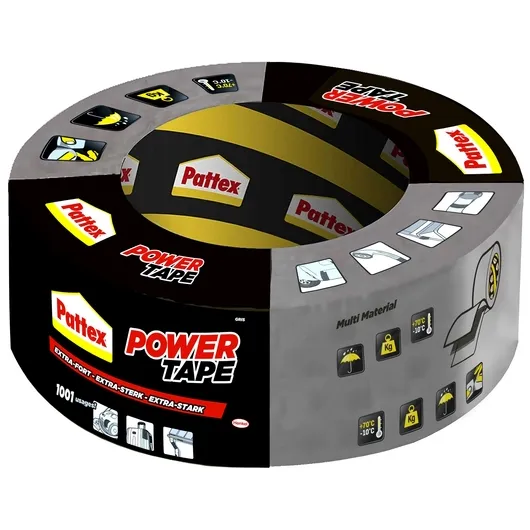 Pattex Plakband Pattex Power Tape 50mmx50m grijs