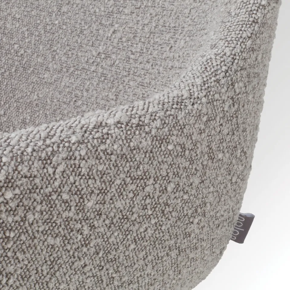 Nolon Nout-Mae bureaustoel bouclé taupe - zwart onderstel, foto 4