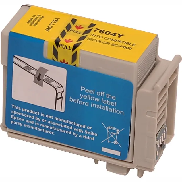 ABC huismerk inkt cartridge geschikt voor Epson T7604 geel voor Surecolor SC-P600