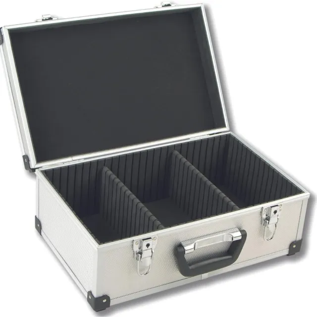 QIN® CD Koffer - DVD Hard Kunststof Hoesje Houder - CD Organiser Portemonnee - Grijs - 27cm x 43cm x 18cm