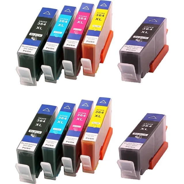 Ipexnl geschikt voor HP 364XL 2x Set 5x huismerk cartridge 2x bk en 1x cy, ma, ye o.a. voor HP DeskJet 3070A 3520 e-All-in-One 3521 3522 3524 D5445 D5460 4610 4620 4622 7515 5510 5514 5515 5520 e All-in-One 5522 5524 5525 6510 6520 6525 10 box multi Zwart