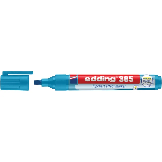 Edding Viltstift edding 385 flipover penseelpunt lichtblauw