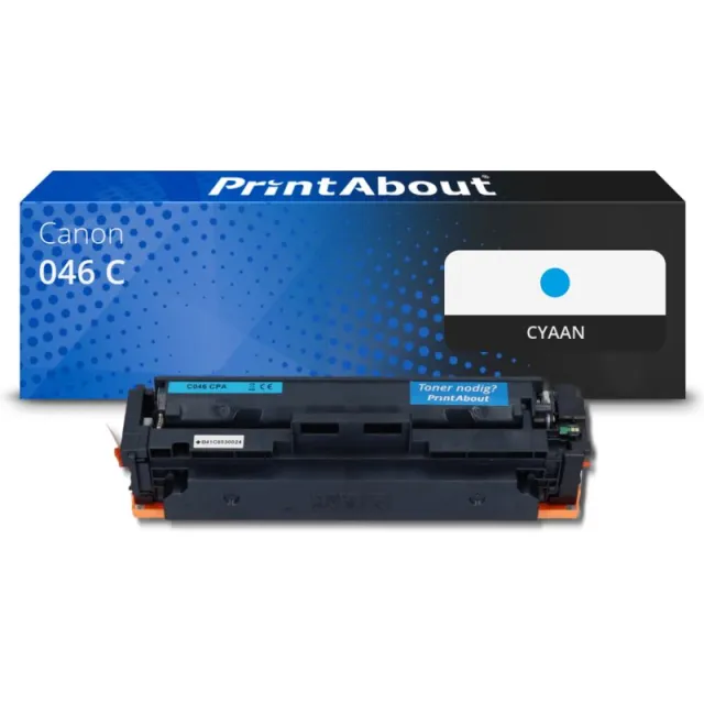PrintAbout huismerk Toner 046 C Cyaan Geschikt voor Canon