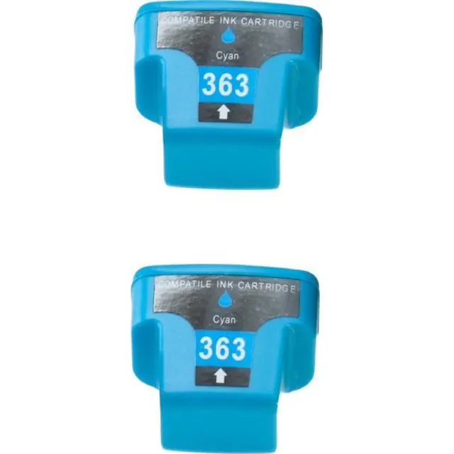 KATRIZ huismerk inkt voor|HP C8771WA(HP363)|Cyaan |18ml - 2stuks