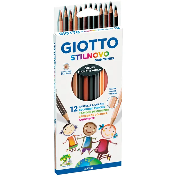 Giotto Kleurpotlood Giotto Stilnovo Skin Tones set à 12 kleuren