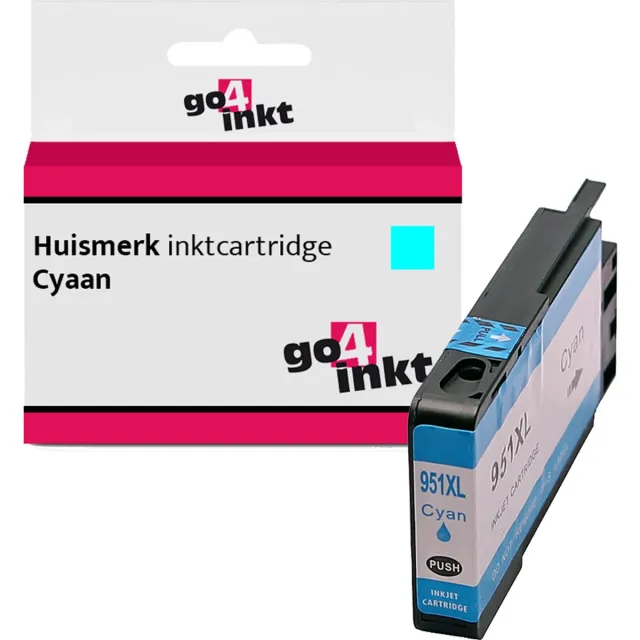 Go4inkt compatible met HP 951XL c inkt cartridge cyaan