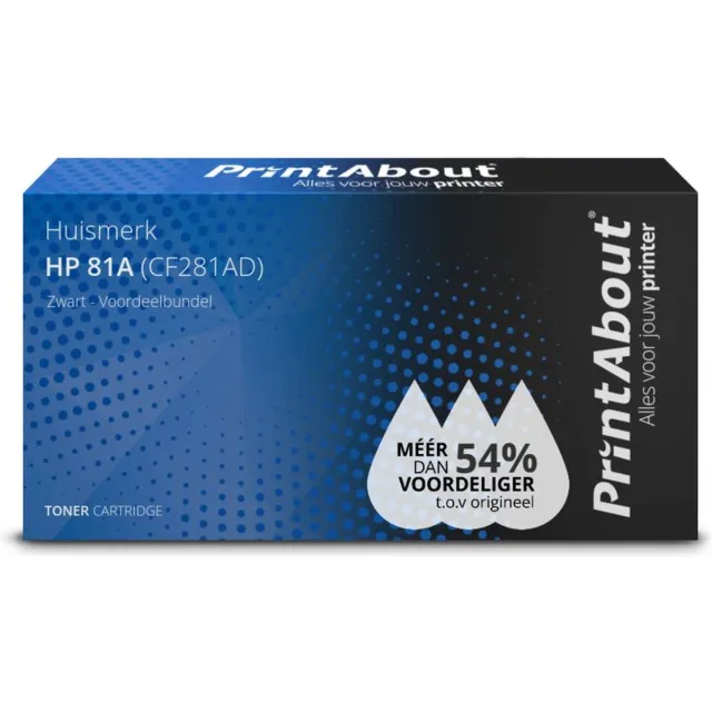 PrintAbout Alternatief voor de HP CF281A (nr 81A) / Zwart / 2 Pack