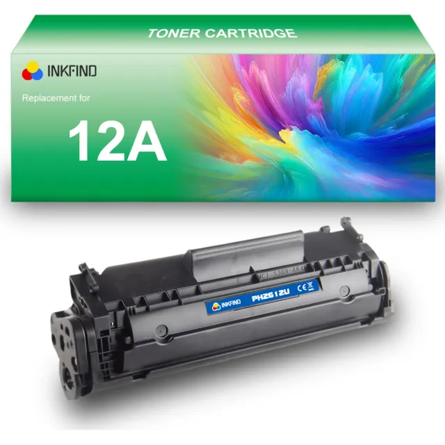 INKFIND 12A tonercartridge compatibel met HP 12A Q2612A - 1-pack Zwart Zwart x 1