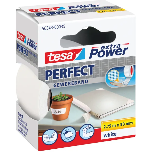 Tesa Textieltape tesa® extra Power Perfect 2.75mx38mm wit