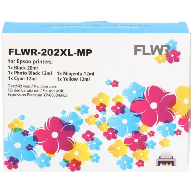 FLWR Epson 202XL Multipack zwart en kleur (Huismerk (compatible)) Zwart & Kleur