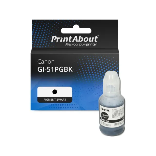 PrintAbout huismerk Inktcartridge GI-51PGBK Pigment zwart Geschikt voor Canon