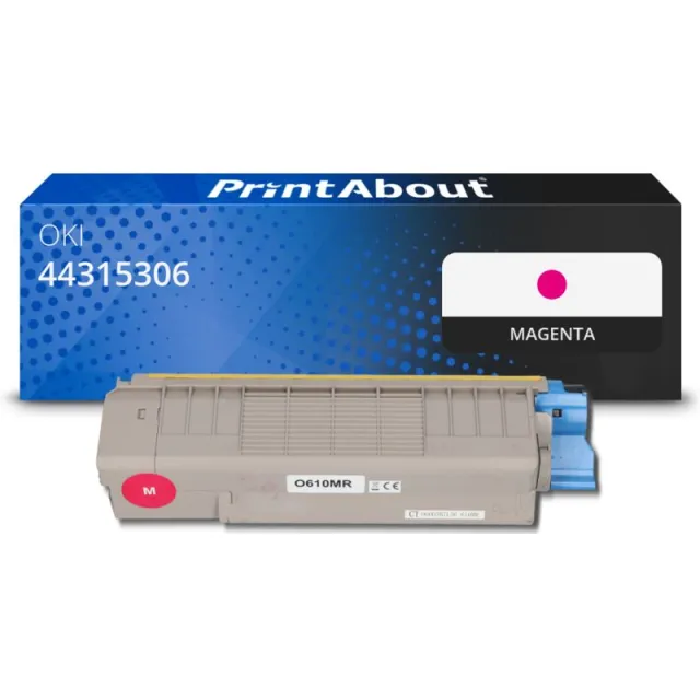 PrintAbout huismerk Toner 44315306 Magenta Geschikt voor OKI