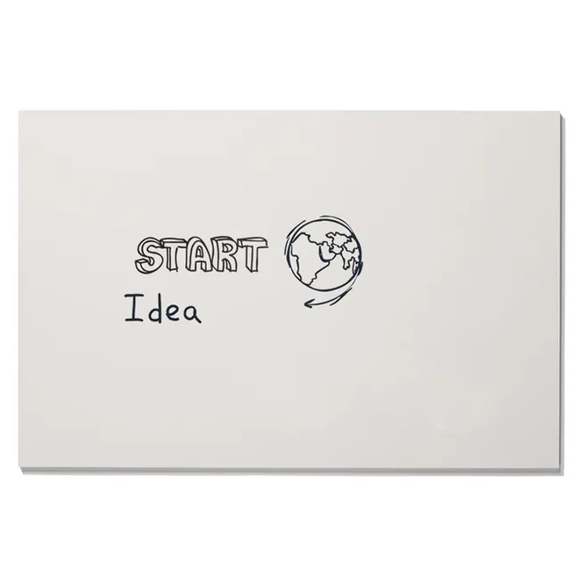 Smit Visual frameloos whiteboard, gelakt staal, magnetisch, ft 98 x 148 cm zwart