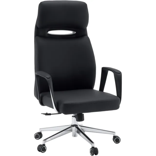 hjh office Directiestoel / Bureaustoel Velvet Eco kunstleer zwart hjh OFFICE