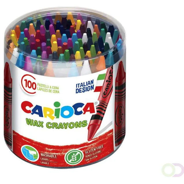 Carioca Waskrijt Carioca Maxi pot ?? 100 stuks assorti