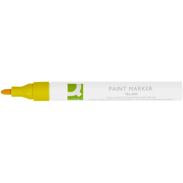 Q-CONNECT paint marker, op oliebasis, ronde punt, geel
