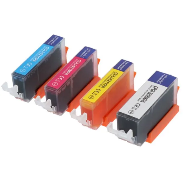 PrintAbout Inktcartridge / Alternatief voor de Canon CLI-521BK / 4 Kleuren 4-kleuren