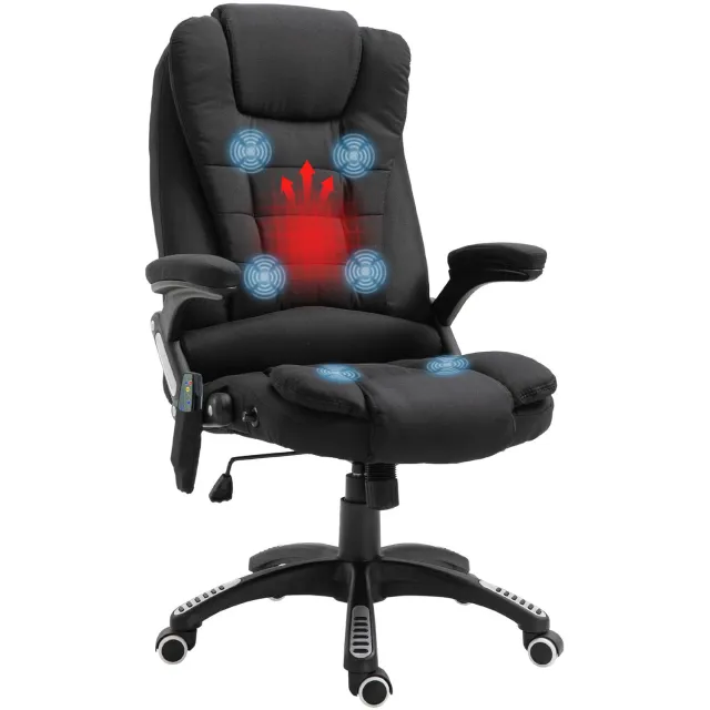 Lunpog Bureaustoel ergonomisch - Directiestoel - Massage stoel - Bureaustoelen voor volwassenen - Zwart