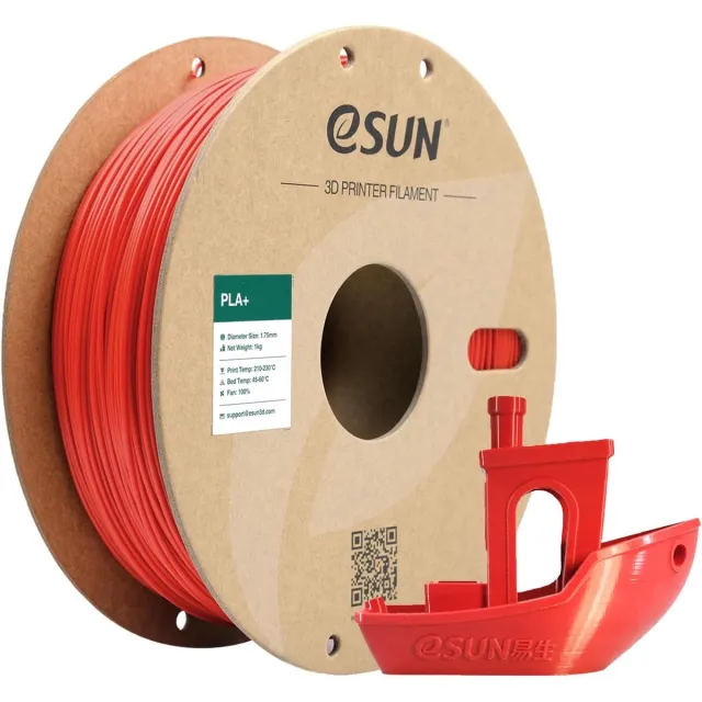 ESUN PLA+ Rood / Red - 1 kg - 1.75 mm - 3D printer en 3D pen filament