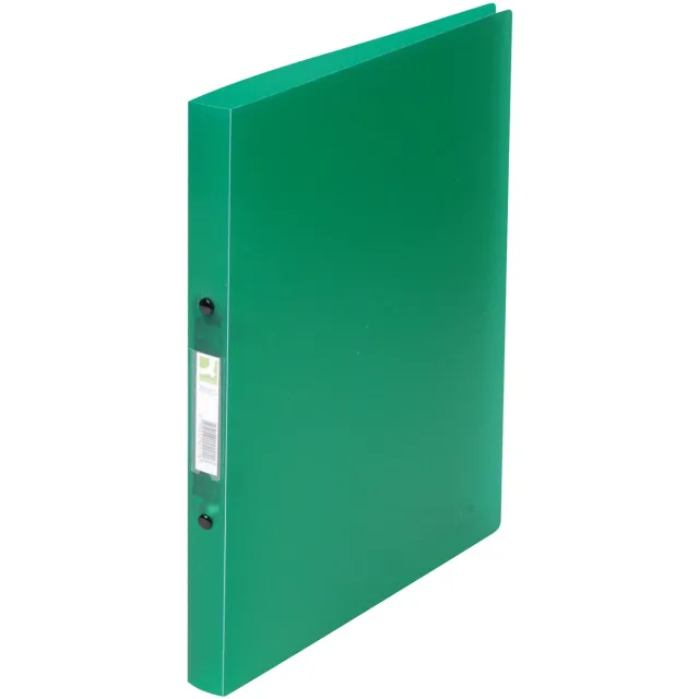 Q-CONNECT ringmap, PP, 2 ringen, 16 mm, transparant groen