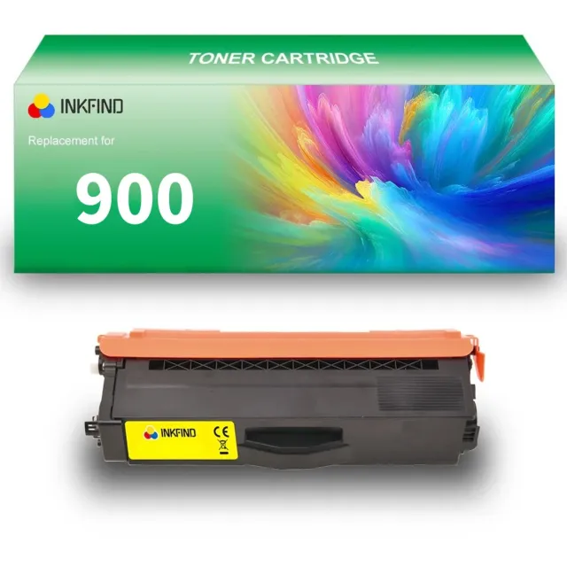 INKFIND TN900 Geel tonercartridge compatibel met Brother TN-900 TN900 Geel geschikt voor Brother MFC-L9550CDWT,L9200CDWT,L9300CDW - 1-pack Geel Geel x 1