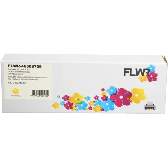 FLWR Oki C332 / MC363 geel (Huismerk (compatible))