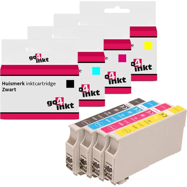 Go4inkt compatible met Epson 405XL bk/c/m/y/ inkt cartridge - Multi pack - 4 stuks - geschikt voor Epson WorkForce Pro WF-3800 WF-3820 WF-3825 WF-3830 WF-4800 WF-4820 WF-4825 WF-4830 WF-7310 WF-7800 WF-7830 WF-7835 WF-7840 EC-C 7000 DWF DWTF DTWF Zwart