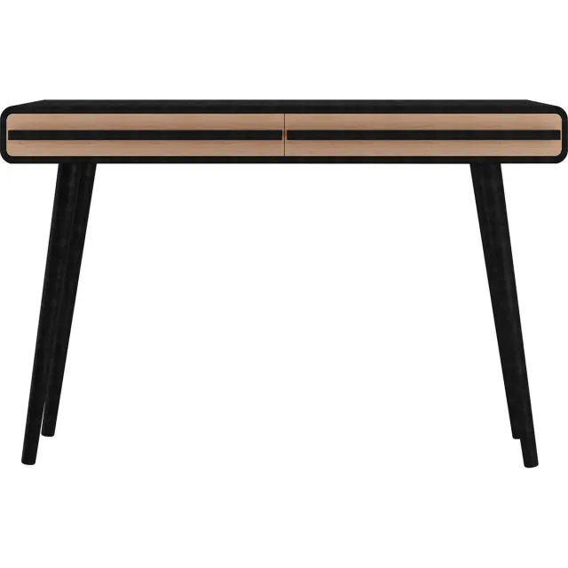 Notio Living Chantal-Bureau - 2-laden - Zwart/Natuur Zwart/eikenhout