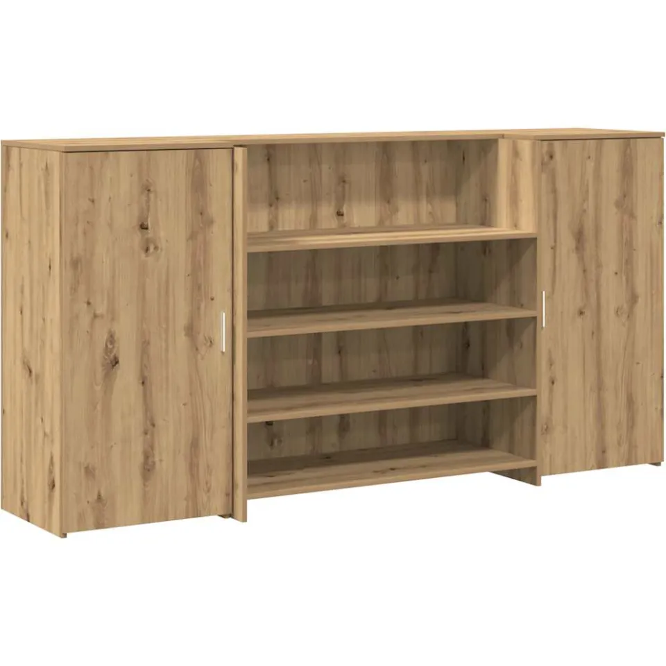 vidaXL Receptiebalie 200x50x103,5cm bewerkt hout artisanaal eikenkleur, foto 3