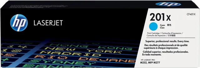 Hp toner 201X, 2 300 pagina's, OEM CF401X, cyaan