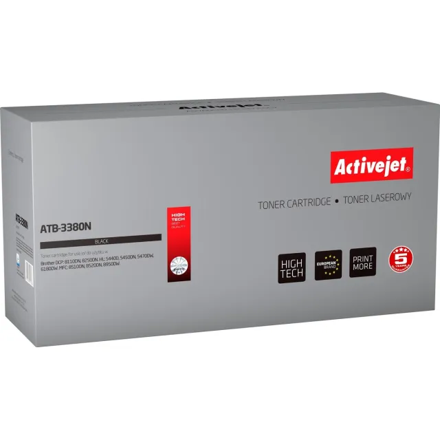 ActiveJet ATB-3380N toner voor brother printer; Brother TN-3380 Vervanging; Opperste; 8000 pagina's; zwart.