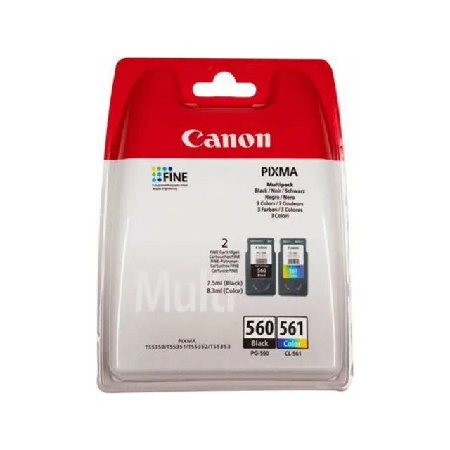 Canon PG-560 / CL-561 Inktcartridge Zwart + 3 kleuren Multipack