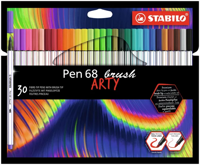 Stabilo Brushstift STABILO Pen 568/30 Arty assorti set à 30 stuks