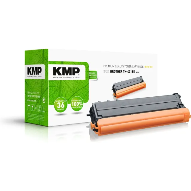KMP Tonercassette vervangt Brother TN-421BK, TN421BK Compatibel Zwart 3000 bladzijden B-T98