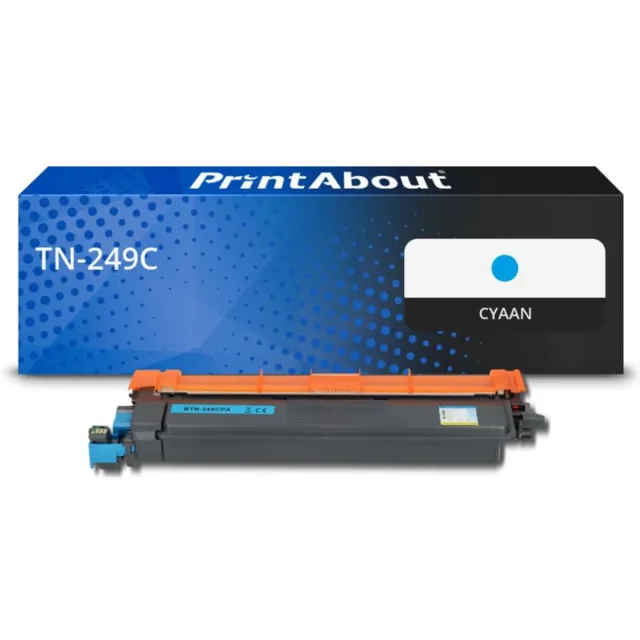 PrintAbout huismerk Toner TN-249C Cyaan geschikt voor Brother
