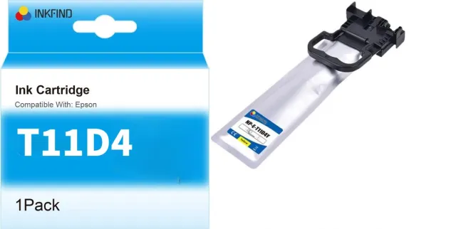 INKFIND T11D4 Geel Inktcartridge compatibel met Epson T11D (T11D4) Hoge Capaciteit - 1-pack Geel*1 Geel x 1