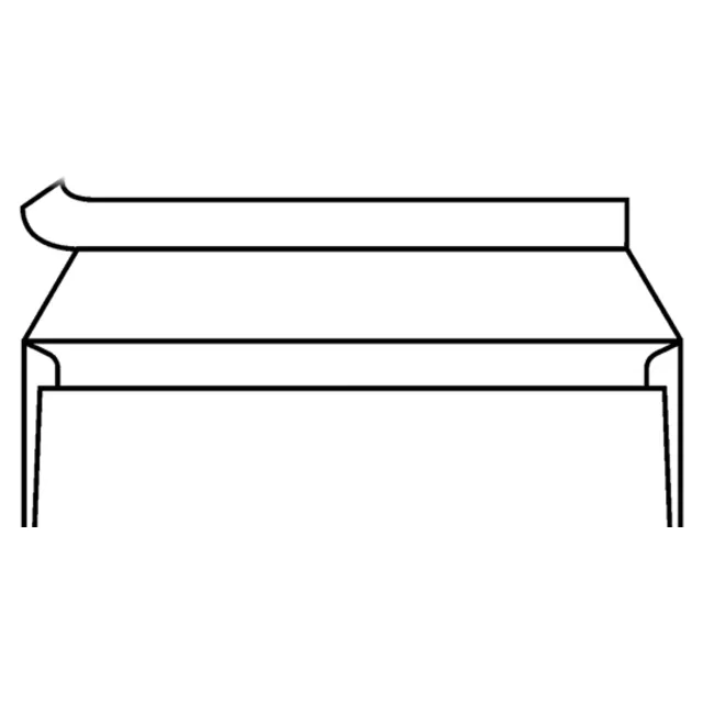 Iezzy Envelop IEZZY C5/6 114x229mm venster rechts strip wit 500 stuks