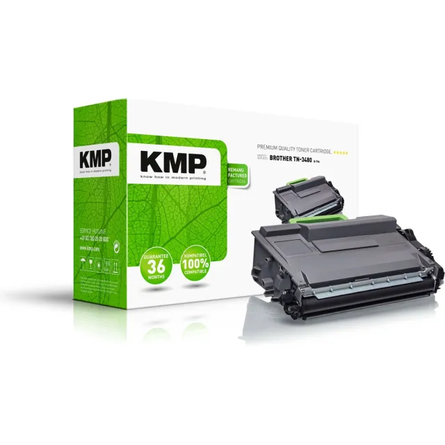 KMP Toner vervangt Brother TN-3480, TN3480 Compatibel Zwart 8000 bladzijden B-T96 1263,0000