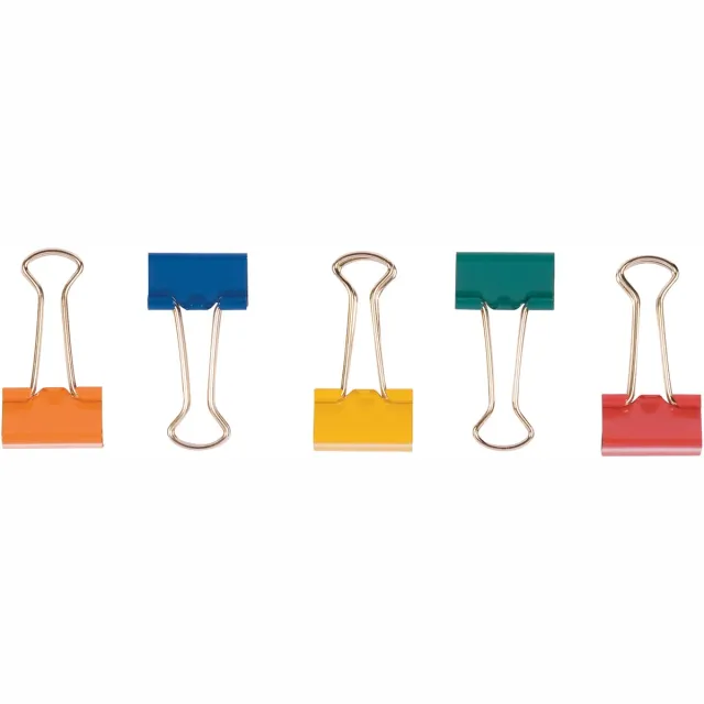 Q-CONNECT foldbackclip, geassorteerde kleuren, 19 mm, doosje van 10 stuks