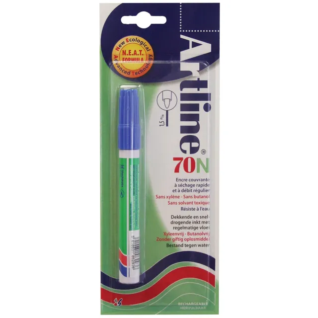 Permanent marker Artline 70N blauw, op blister