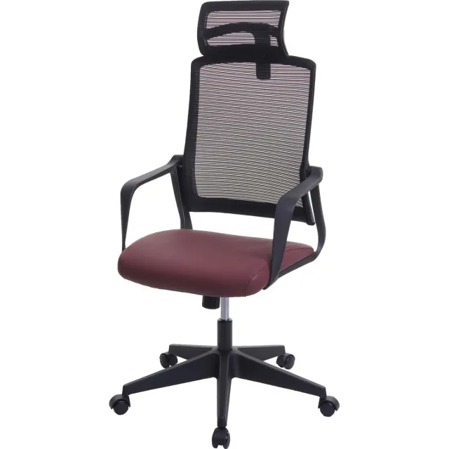 MCW Bureaustoel MCW-J52, bureaustoel, ergonomische hoofdsteun, kunstleer ~ bordeaux-rood