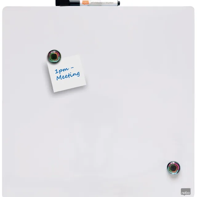 Nobo Mini whiteboard, magnetisch, tegel zonder lijst, 36 x 36 cm wit